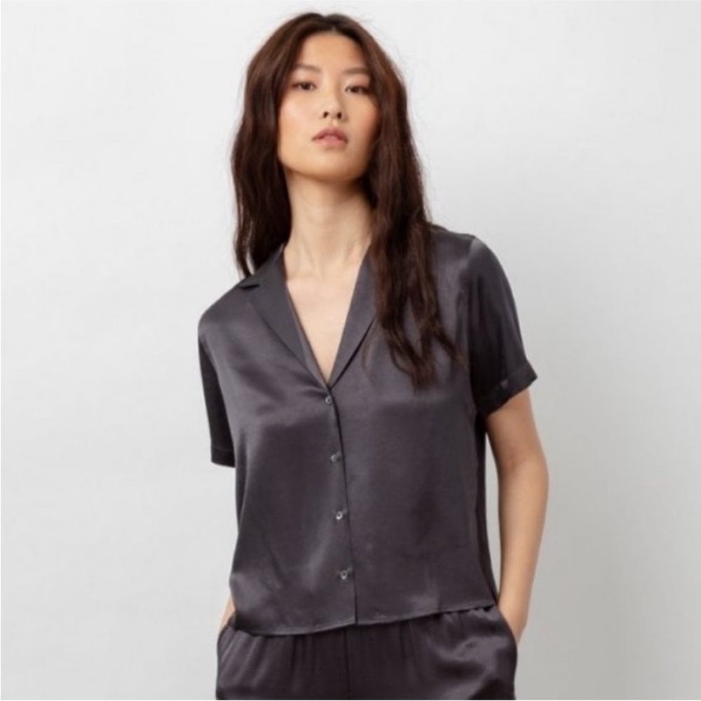 Rails Gray Short Sleeve Button Down Shirt